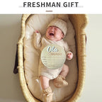 Baby Announcement Sign, 5.9 Inch Wooden Hello World Newborn Signs, "Olá Mundo" Decoration, Birth Announcement Sign, Welcome Newborn Arrival to World, Hospital Nursery for baby