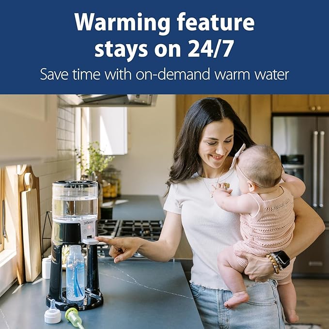 Dr. Brown's Insta-Prep Warm Water Dispenser with Baby Formula Dispenser, Gray