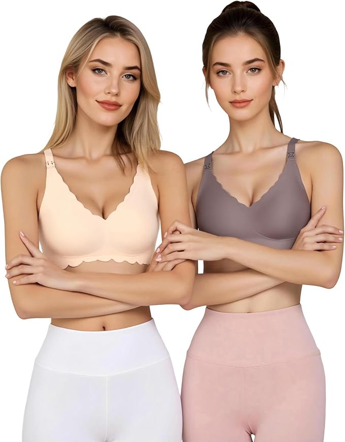 Gailife 3 Pack Nursing Bras for Breastfeeding Seamless Wireless Maternity Bras for Pregnancy Soft Sleep Breastfeeding Bra