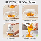 Baby Food Maker - Food Puree Processor, Fruits, Vegetables, Meats and Potatoes Mini Food Blender, Suitable for Avocados, Grapes and Strawberries Space Silver, 10 oz Gift Package