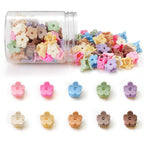 Small Flower Hair Clips 100PCS, Mini Hair Clips Baby Claw Clips Cute Jaw Clips Hair Pins Hair Barrettes Toddler Hair Accessories for Women Girls Kids Teens