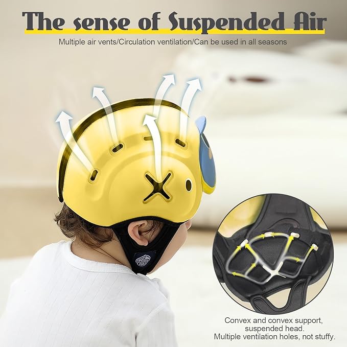 Baby Head Protector Helmet, Breathable Baby Head Protector for Crawling and Walking, Infant Soft Helmet, Anti-Collision, Ultra-Lightweight, Expandable and Adjustable Age 10-24 Months