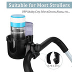Suranew Universal Stroller Cup Holder, Adjustable Drink Holder with Phone Holder for Baby Stroller, Wheelchair, Walker, Bike, Scooter, Gifts for Family Member.
