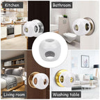 Baby Safety Door Knob Covers 4 Pack Baby Safety Door Handle Protector Child Proof Door Knobs Door Safety for Kids Universal Fit Easy Grip Lockable Design One Hand Operation for Parents No Tools Needed