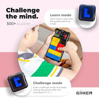 GiiKER Super Slide Puzzle Games, Original 500+ Challenges Brain Teaser Puzzle, Toys for Kids, Travel Games Birthday Gifts Easter Basket Stuffers for Boys Girls, Activities for Road Trips-Baby Pink