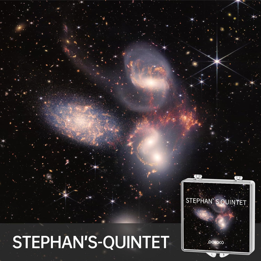 POCOCO Fixed Star and Nebula Series Galaxy Star Projector Night Light Discs: Realistic Galaxy Patterns, 5K Ultra HD, 96% Light Transmission, High Brightness - 6-Piece Pack (Projector Not Included)