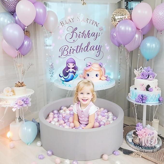 GOGOSO Balls for Ball Pit - Plastic Ball for Toddlers 1-3, Baby Kids Ball Pool Decoration 50 100 200 300 500 1000 (A Purple+Pink+White+Clear, 1000 Balls)