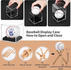 Baby Handprint & Footprint Kit with Photo Frame, Baseball Stand & Display Case – Perfect Newborn Keepsake, Baseball Baby Shower Gifts New Dad First Parent's Father's Day Gift
