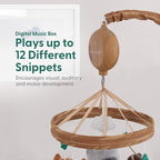 The Peanutshell Crib Mobile for Boys or Girls - Woodgrain Musical Baby Crib Mobile with 12 Lullabies, Whimsical Woodland Baby Whimsical Woodland Nursery Decor