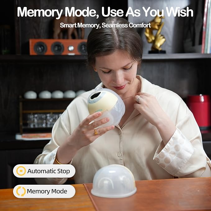 Ellie Wearable Hands Free Breast Pump, Portable Breastfeeding Pump w/Soft Double-Sealed Flange, Anti-Backflow & Leakproof Design, Ultra-Slim and Quiet, 4 Modes 9 Levels, Smart Nightlight, 2 Pack