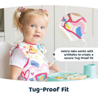 Tiny Twinkle Mess Proof Baby Bib - Waterproof & Lightweight Baby-Led Weaning Apron | 100% Recycled Polyester, Easy Clean & Machine Washable (Sage Green, Small 6-24 Months)