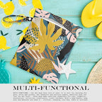 Wet Bag, Wet Dry Bag, Wet Bag for Swimsuit, Travel, Beach, Pool, Diapers, Dirty Yoga Gym Clothes, Makeup Bag, Waterproof Tropical Palm Leaves Decor Jungle Palm Leaf Favors