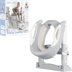 Jool Baby Potty Training Seat with 2 Step Ladder for Toddlers - Soft Cushioned Seat & Splash Guard, Adjustable Height (Gray)