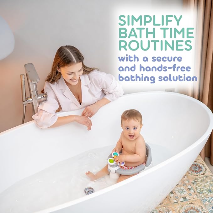 Baby Bath Seat for 6 Months & Up - Safe Infant & Toddler Bathtub Seat for Sitting Up - Baby Bath Tub Seat for Shower (Blue)