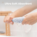 Comfy Cubs Muslin Baby Washcloths 10 Pack - Soft 6-Layer Cotton Wash Cloths for Sensitive Skin - 10"x10" Large, Gentle, Absorbent Infant Essentials for Newborn and Toddlers - Slate