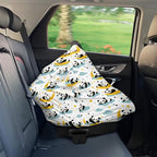 Binienty Cartoon Panda Carseat Cover for Baby Breathable Stretchy Baby Carseat Covers Lightweight Cartoon Car Seat Covers Infants Car Canopies