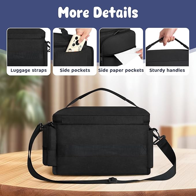 Breast Pump Bag for Spectra S1 S2, Pumping Bag with Waterproof Mat for Pumps Accessories, Portable Pump Carrying Case for Work, Travel and Family Use, Black