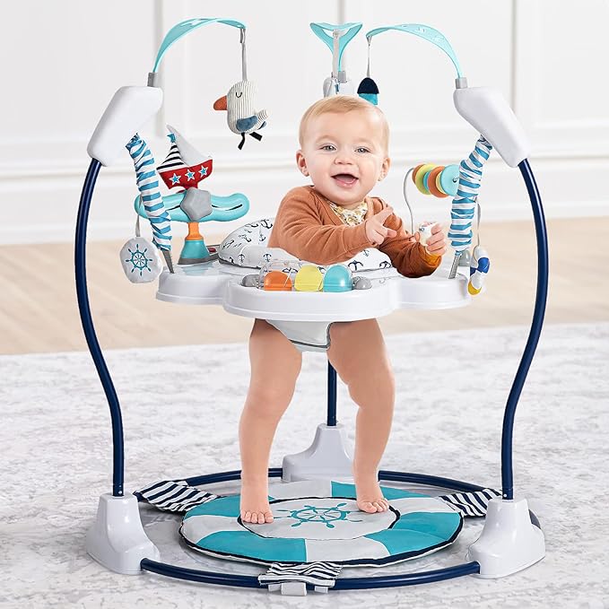 Baby Activity Center Jumper Interactive Activity Jumper Play Center with Infant Toys, 360° Rotating Seat