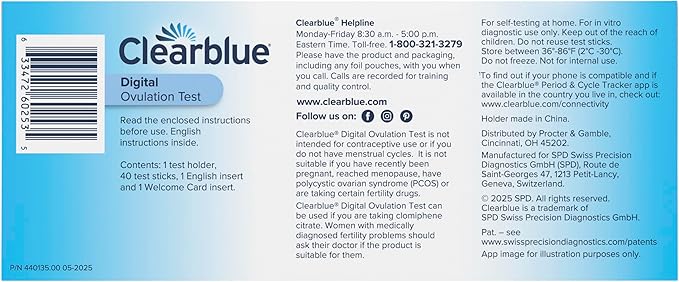 Clearblue Ovulation Test with Clear Digital Results, Over 99% Accurate at Detecting LH Surge, 40 Ct