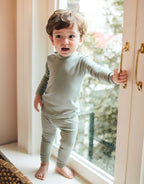 VAENAIT 6M-12Y Toddler Toddler Kids Toddler Girls Boys Soft Comfy Modal Tencel Solid Raglan Sleepwear Pajamas Pjs 2pcs Set