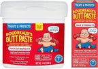 Boudreaux’s Butt Paste Max Strength Diaper Rash Cream for Baby, Ointment With Zinc Oxide, 2 oz Tube & 14 oz Jar