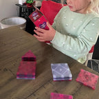 CreateOn Crayola Magnetic Tiles, Building Set for Kids, Magnetic Blocks, Travel Toys, Classroom Sensory Toys, STEM & Montessori Tools for Boys & Girls Ages 3+, 14-Piece Set (Valentines Day)