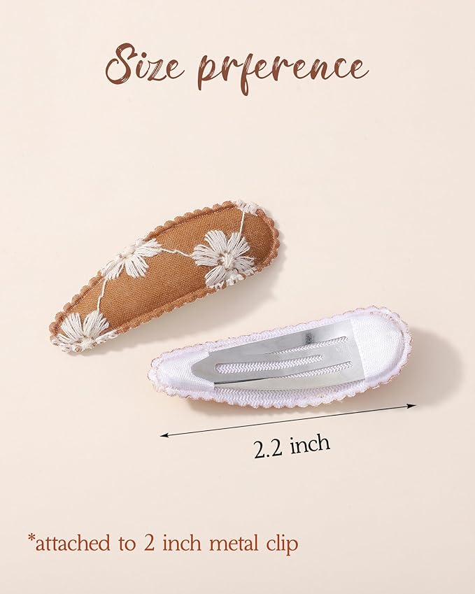 doboi 40Pcs Toddler Hair Clips Baby Girl Hair Bows Clips Floral Print Non Slip Wrapped Snap Hairpins Flower Clips for Hair Barrettes Hair Accessories for Baby Toddler Girls Kids