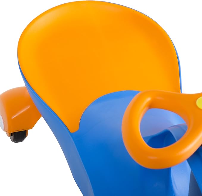 Wiggle Car Ride on Toy - Easy-to-Use Kid Car for Ages 3 Years and Up with No Batteries, Gears, or Pedals by Lil Rider (Blue/Orange), Large,Yellow / Black