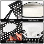 FEBSNOW 2 Pack Baby Wipes Dispenser, Portable Wipe Holder Container, Reusable Wet Wipes Pouch, Lightweight Travel Wipes Case