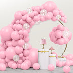 JOYIN 150 Pcs Pastel Pink Balloons, Different Sizes 18 12 10 5 Inch Pastel Pink Latex Balloon Arch Kit with Instruction for Birthday Decoration Party Graduation Wedding Holiday