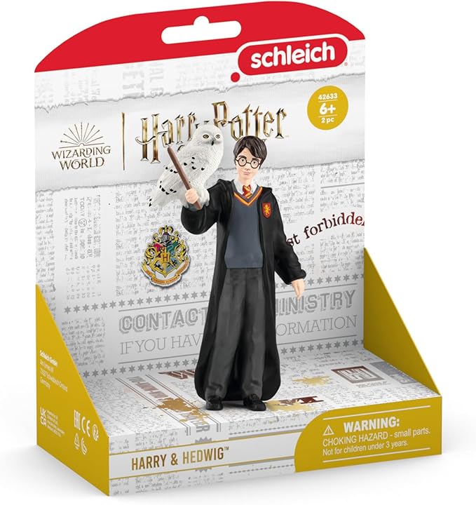 Schleich Harry Potter - 2 PC Harry Potter Set with Snow Owl Toy - Wizarding World Collectible Figures for Kids and Adults - Toys for Ages 6+ | 42633