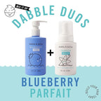 Dabble & Dollop Blueberry + Vanilla Body Wash & Shampoo – 3-in-1 Natural Bubble Bath for Kids, Made in USA, No Parabens or Sulfates, Vegan, Gluten-Free, Tear-Free (2-Pack)