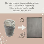 Premium Baby Playmat for Floor 60" x 80" Dark Gray – Cloudsoft Coral Velvet Memory Foam Rug for Crawling – Non-Slip, Water-Resistant, Non-Toxic, Easy-Care Muscle Mat – Thick Play Mat for Baby