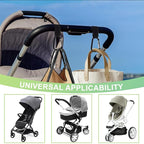 Stroller Hooks for Bags, 2 Pack Non-Slip Stroller Clips and Hooks, Adjustable Stroller Carabiner Clip, Baby Stroller Accessories, Hooks for Bike, Scooter, Wheelchair, Walker by Aguwontior