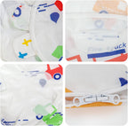 HOUSBAY Baby Swaddle Blanket Boy Girl Super Soft Material Newborn Adjustable Swaddles 2-Way Zipper Sleep Sack 1 Pack (Colorful Car, Medium/Large | 3-6 Months)