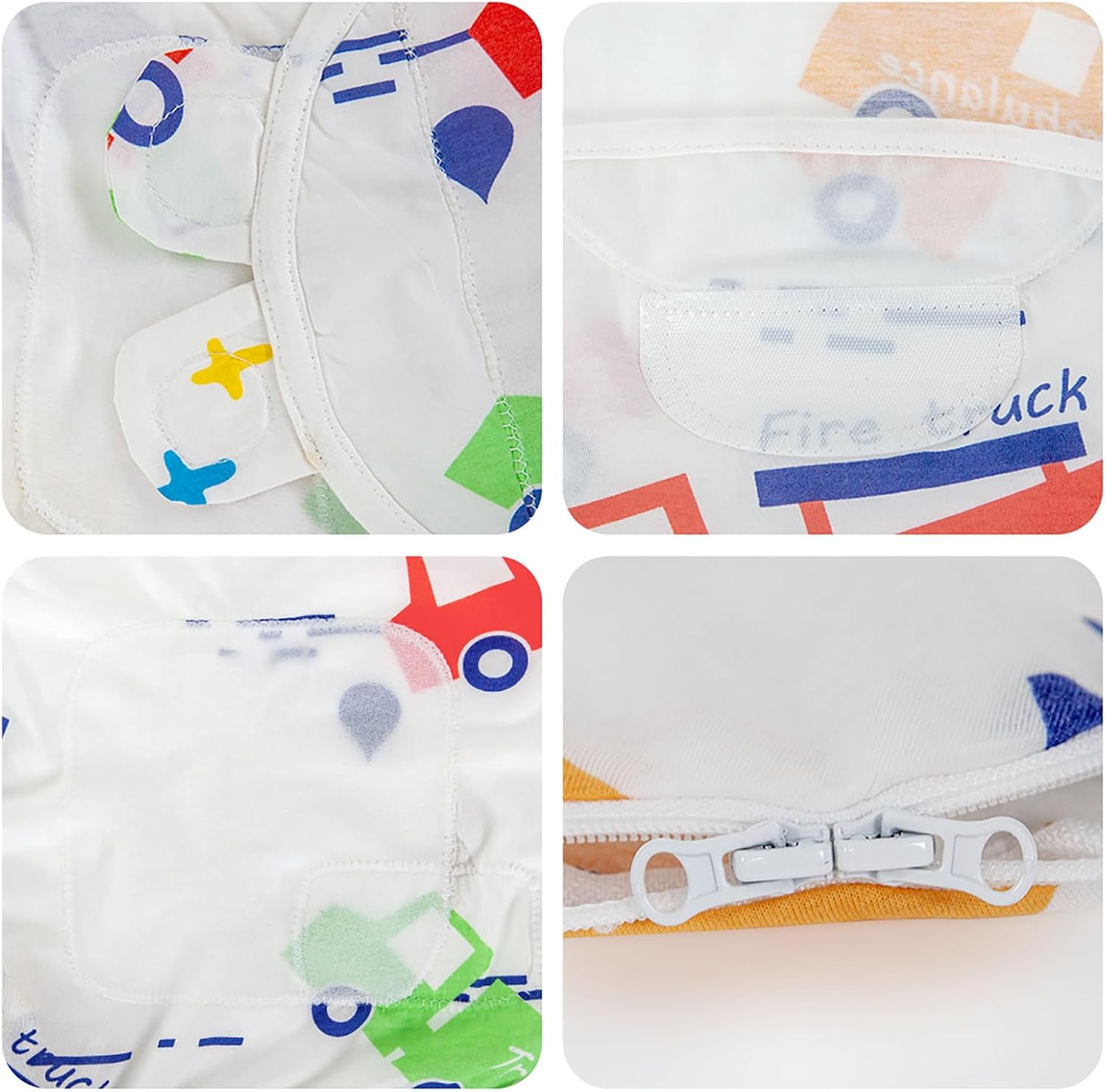 HOUSBAY Baby Swaddle Blanket Boy Girl Super Soft Material Newborn Adjustable Swaddles 2-Way Zipper Sleep Sack 1 Pack (Colorful Car, Medium/Large | 3-6 Months)