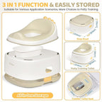 Orzbow 3-in-1 Potty Training Toilet, Detachable Baby Potty, As Toddler Toilet Seat, Chair, Step Stool for Boys & Girls 18+ Months, Potty Training Seat with Splash Guard, Easy Clean, Khaki