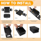 10PCS Photo Storage Box for 4"x6" Photos,10.2“ x 6.5“ x 4.7“ Picture Box Store and Protect Pictures,Documents Black