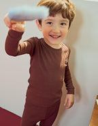 moimoln Pajamas Set 6M-5Y Solid Ribbed Unisex Baby & Toddler, Soft Viscose, Snug-Fit, Everyday Sleepwear