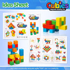 Playmags Magnetic Blocks Building Toy, 64pc Magnet Cubes STEM Toys for Toddler & Kids, Preschool, Educational Sensory Construction Block Toy for Boys & Girls