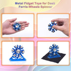 Desk-Fidget-Toys for Ferris-Wheels-Spinner: 4mins Kinetic-Metal-Spinner, Cool-Gadgets-Stuff for Kid Children Teen Adult EDC-Toy, ADHD Tools Stress Relief for Office Home School Men Woman Christmas