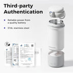 Portable Bottle Warmer for Travel - Instant Heating, Dishwasher Safe, 1°F Precise Temp Control, 30W Fast Charge, Long Battery Life, 17 Oz Capacity, Baby Milk Warmer for Breastmilk & Formula