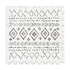 Lillefolk Baby Play Mat for Floor – 6x8ft Boho | Soft Non Toxic Premium EVA Foam Tiles for Tummy Time, Crawling & Playroom – Waterproof Interlocking Floor Mat for Babies & Toddlers (12 Tiles)