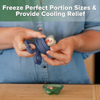 Haakaa Clover Baby Fruit Feeder Teether & Mini Freezer Nibble Tray – BPA-Free Silicone Breastmilk Popsicle Mold for Baby Teething Relief & Self-Feeding, 4M+ (Steel Blue)