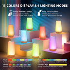 Night Light for Baby Nursery, 13 Colors Changing Touch Dimmable Night Lamp with Timer, Rechargeable Kids Night Light Portable for Bedtime Routine Baby Breastfeeding