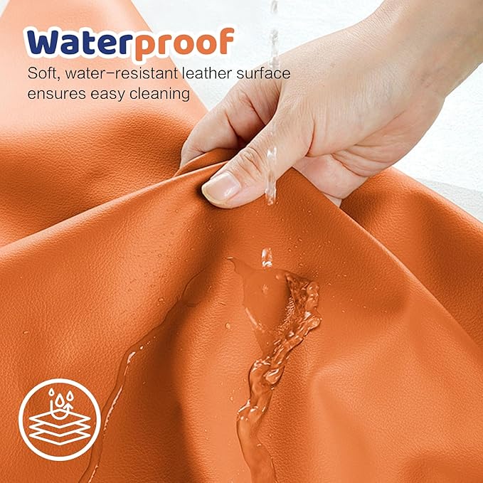 Foam Building Toys for Toddlers: 6Pcs Waterproof PU Leather Soft Foam Blocks - Colorful Large Stacking Blocks - Early Learning Construction Play Set for Kids Indoor Birthday Gift Preschool (Rainbow)