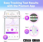 Easy@Home Ovulation Test Strips, 100 Pack Fertility Tests, Ovulation Predictor Kit, FSA Eligible, Powered by Premom Ovulation Predictor iOS and Android App, 100LH+100 Urine Cups
