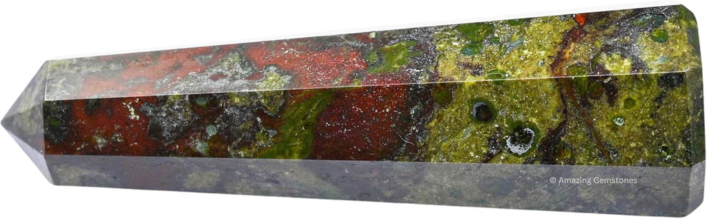 Amazing Gemstone Dragon Bloodstone Crystal Towers - Natural Healing Crystal Point Obelisk for Reiki Healing and Crystal Grid (2 Inch to 3 Inch)