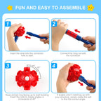 SpringFlower Fort Building Kit for Kids,STEM Construction Toys, Educational Gift for 3 4 5 6 7 8 9 10 11 12 Years Old Boys and Girls,Ultimate Creative Set for Indoor & Outdoors Activity,100 Pcs