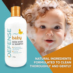 Defense Soap Baby Shampoo and Body Wash with Tea Tree Oil, Coconut Oil, Eucalyptus, Olive Oil & Aloe, 12 Fl Oz (Pack of 2)